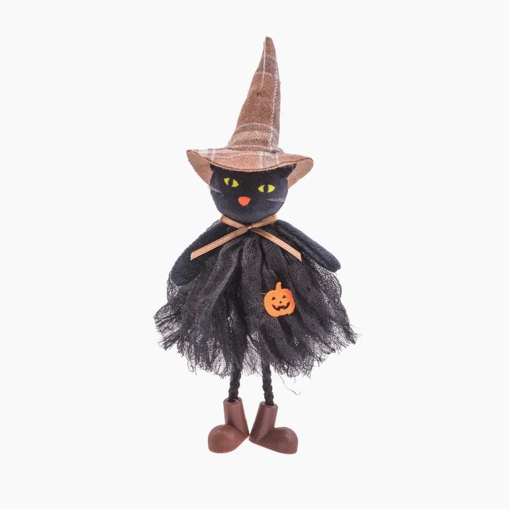 Cat witch halloween hanging ornament