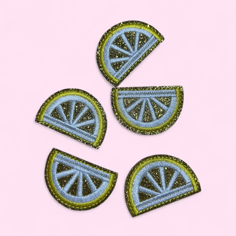 Lemon wedges embroidery patch