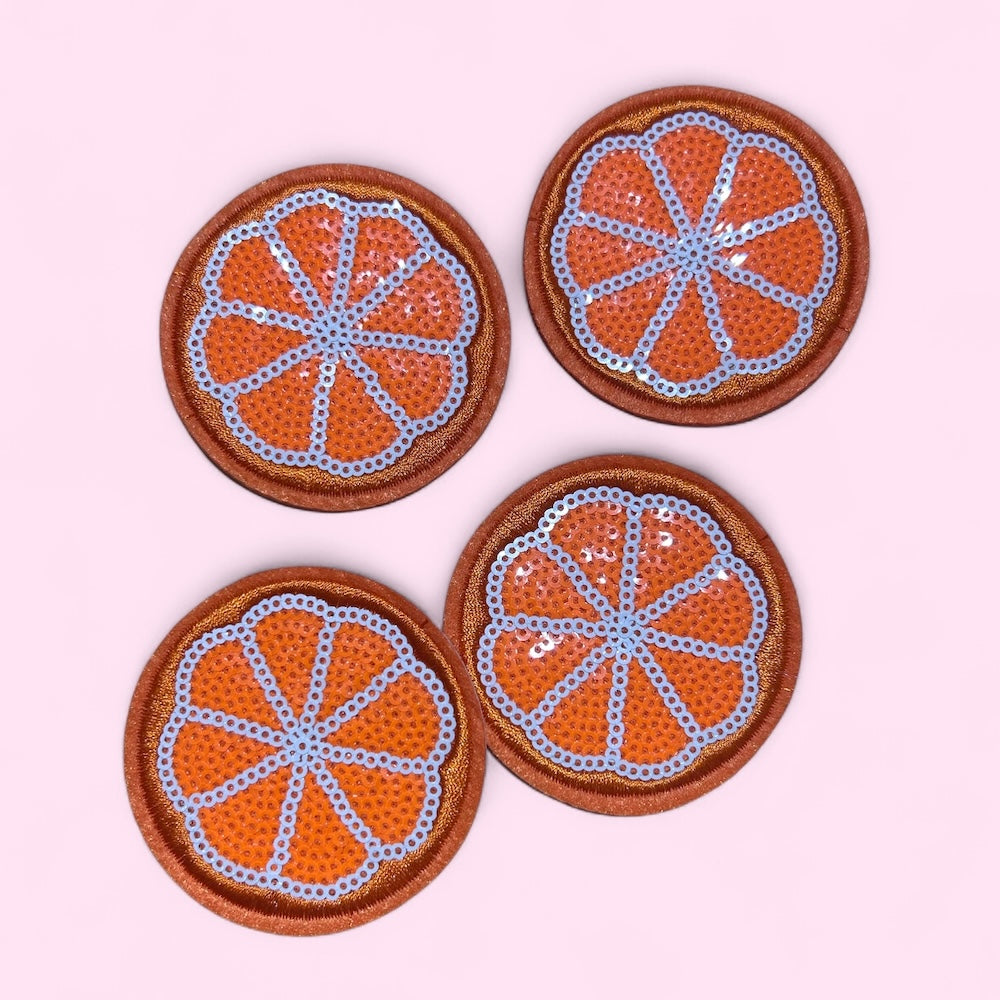 Oranges embroidery patch