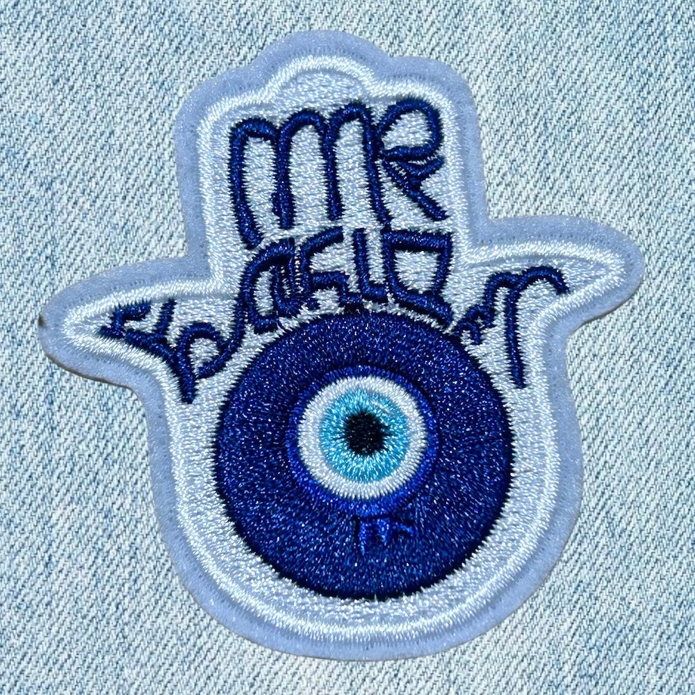 Hand evil eye embroidery patch