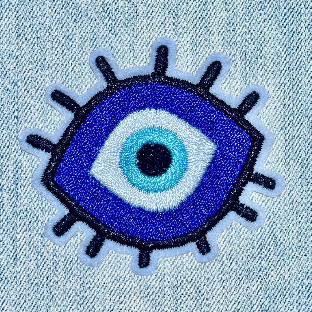 Eye evil eye embroidery patch