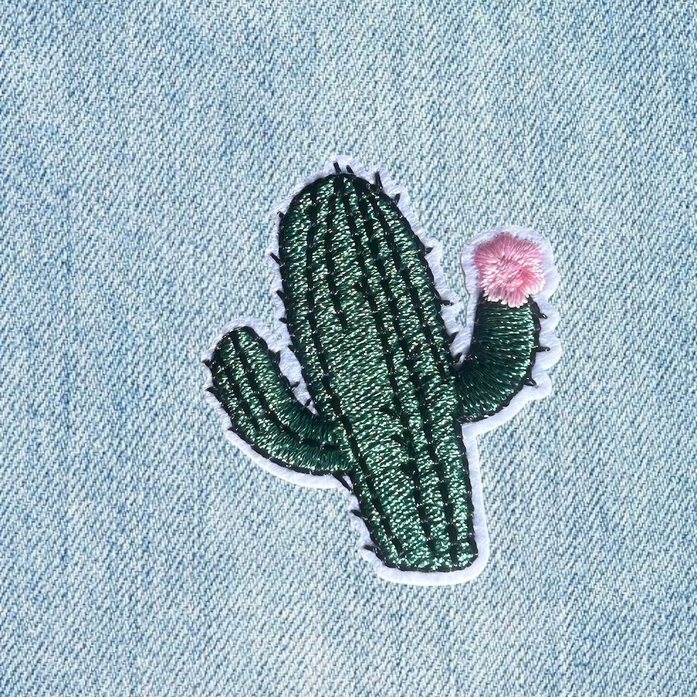 Cactus embroidery patch