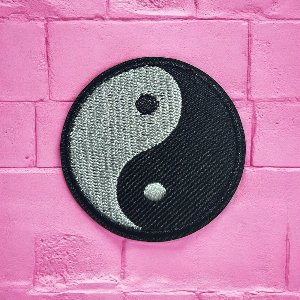 Yin Yang embroidery patch