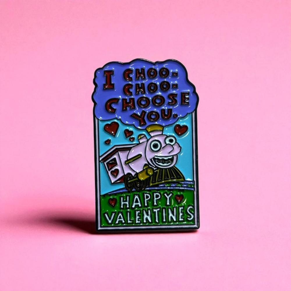The valentines enamel pin
