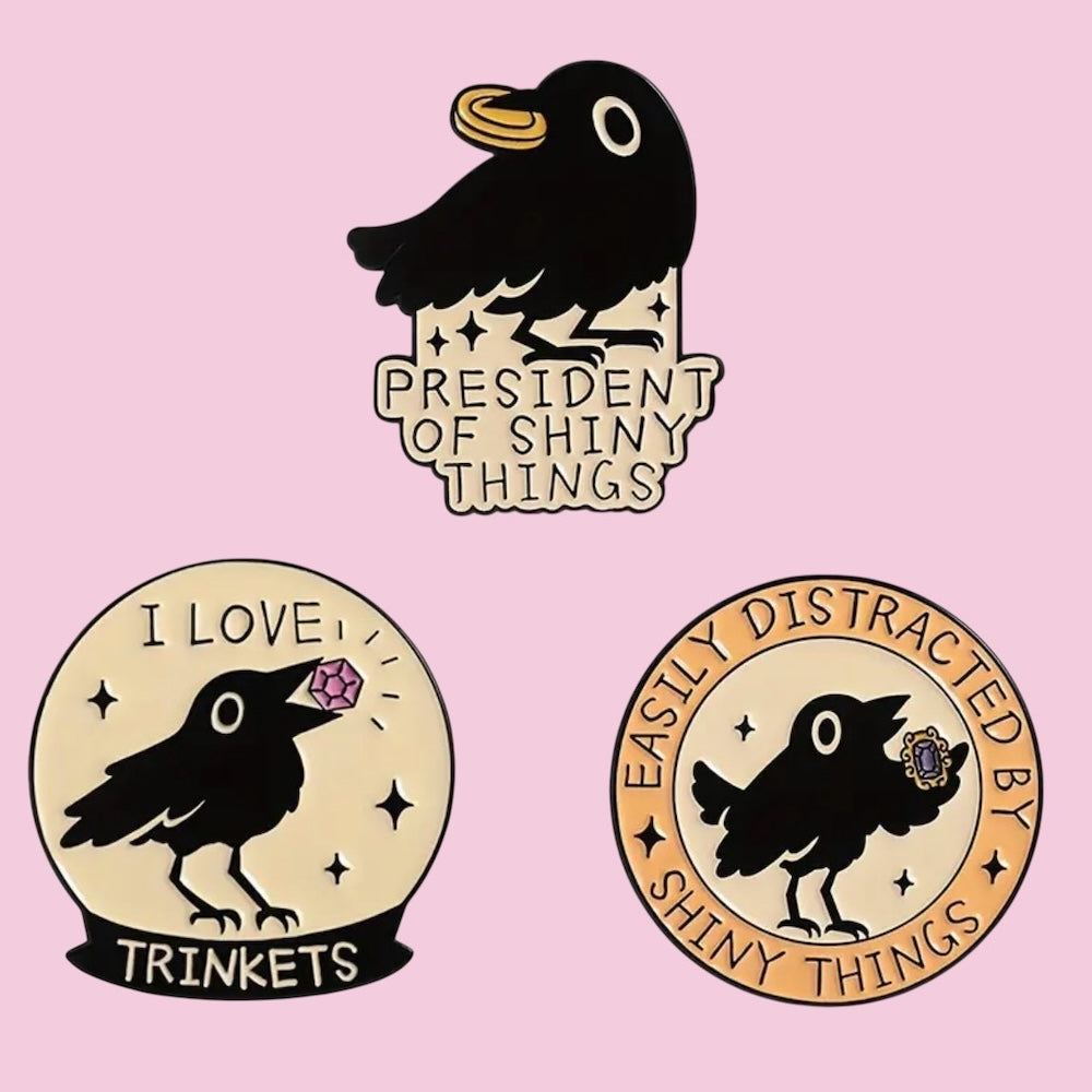 Crows enamel pins