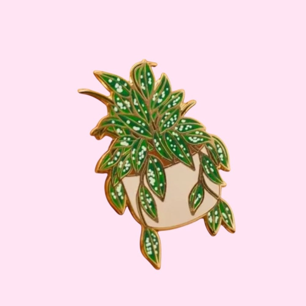 Potted plant enamel pins