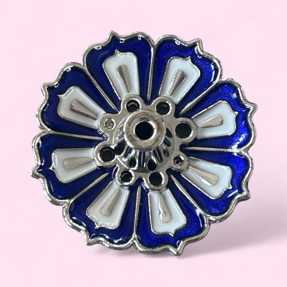 Blue flower incense holder