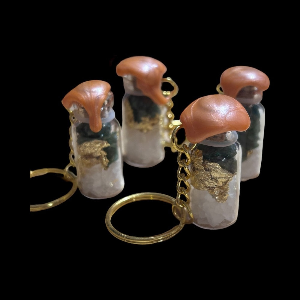 Abundance key ring spell jar