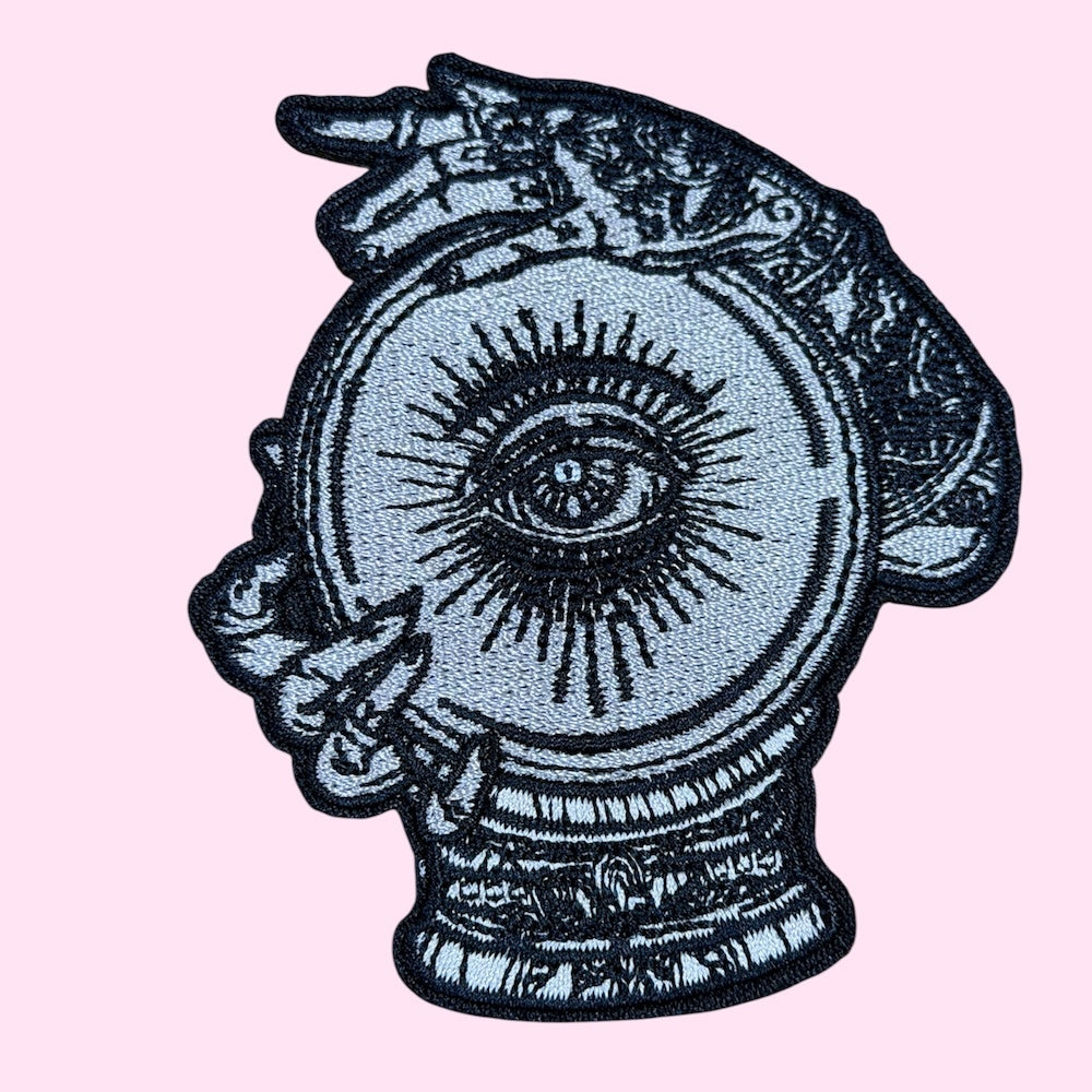 Crystal ball hand embroidery patch
