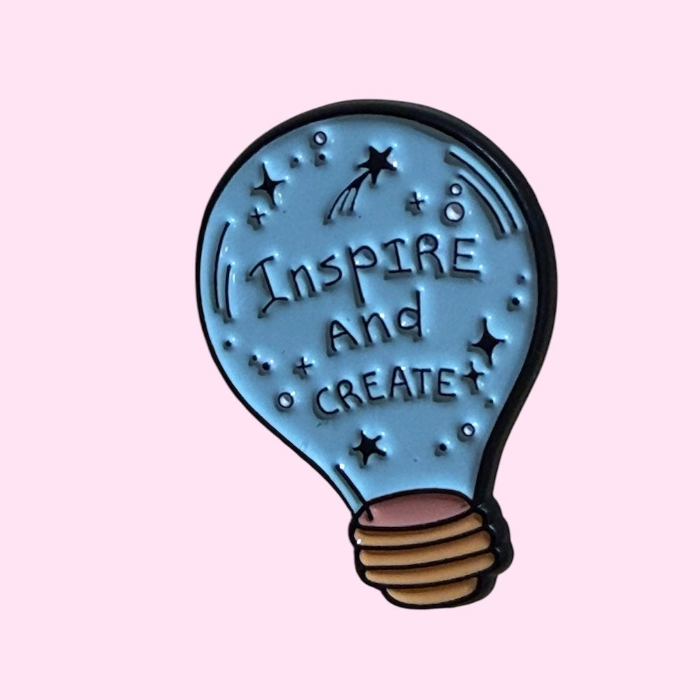 Inspire and create enamel pin
