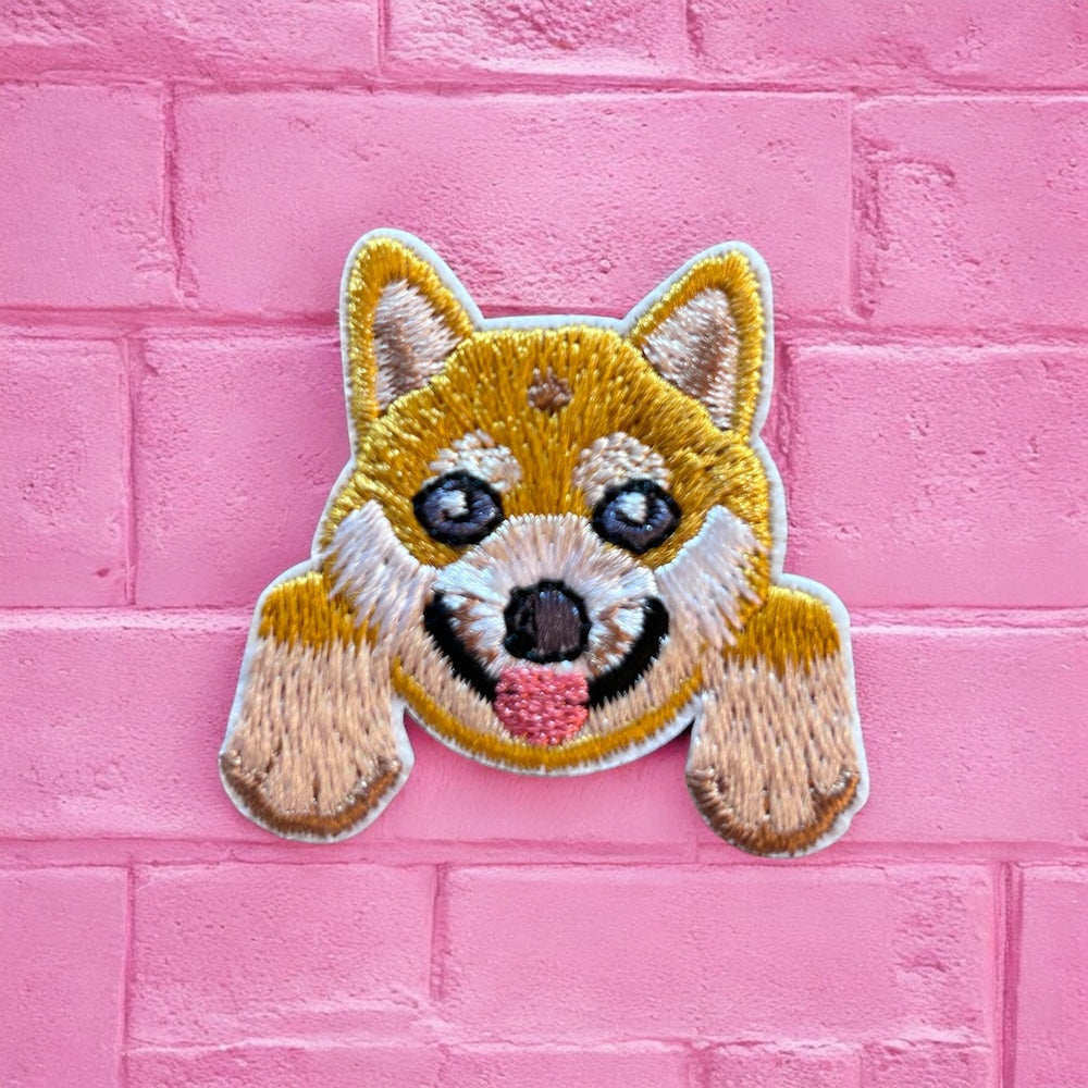 Corgi embroidery patch