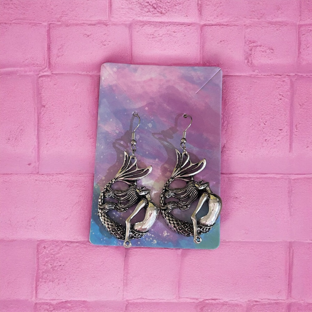 Large mermaid earrings