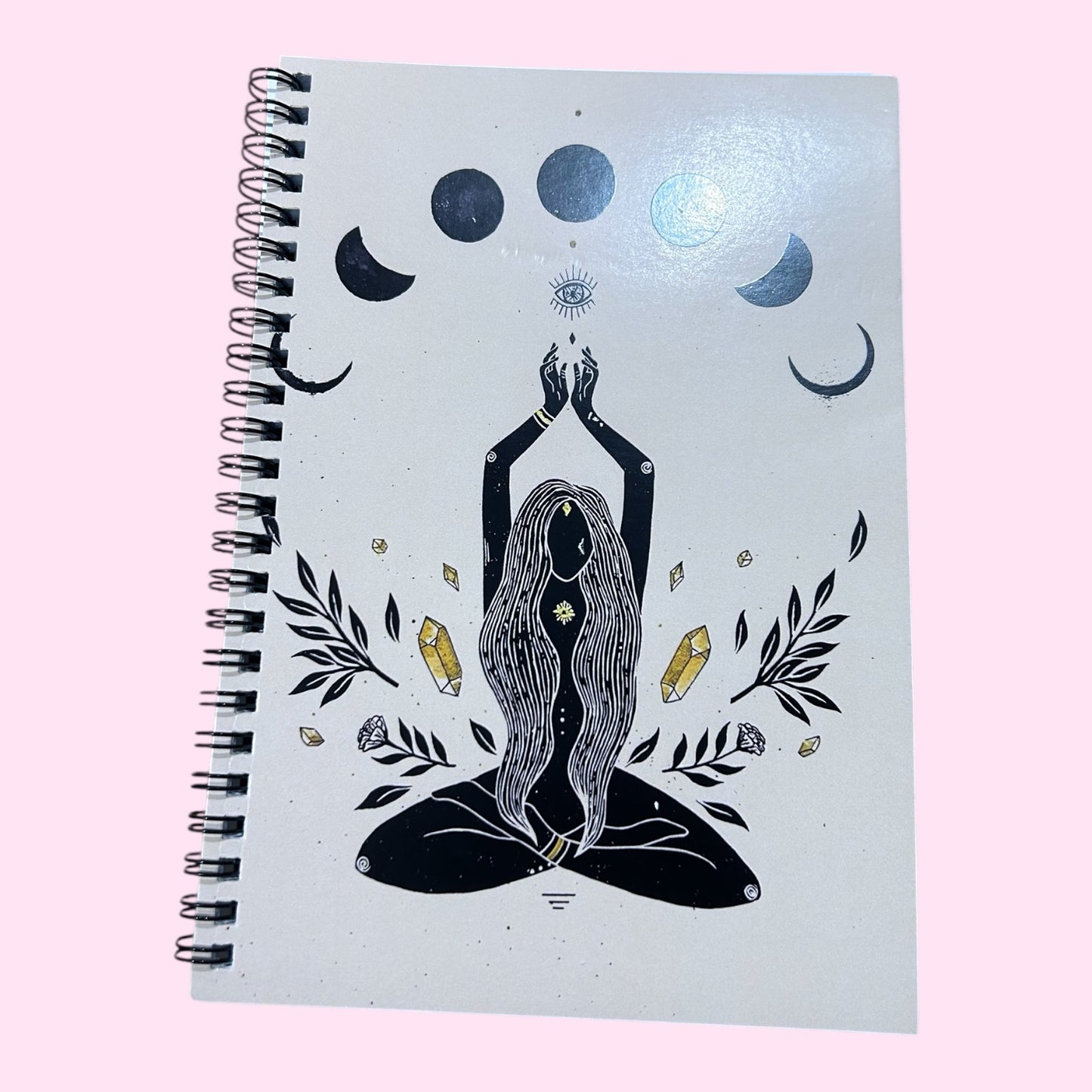 Moon phases notebook lined