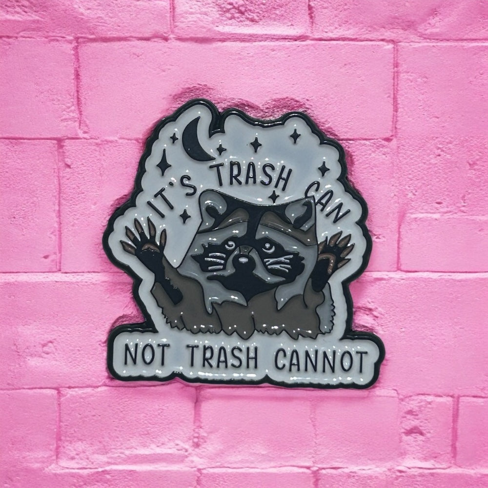 Racoon enamel pin