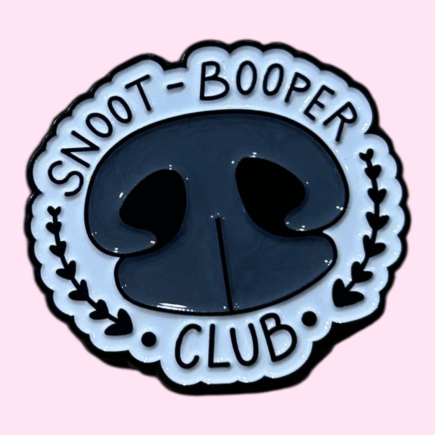 Snoot booper enamel pin