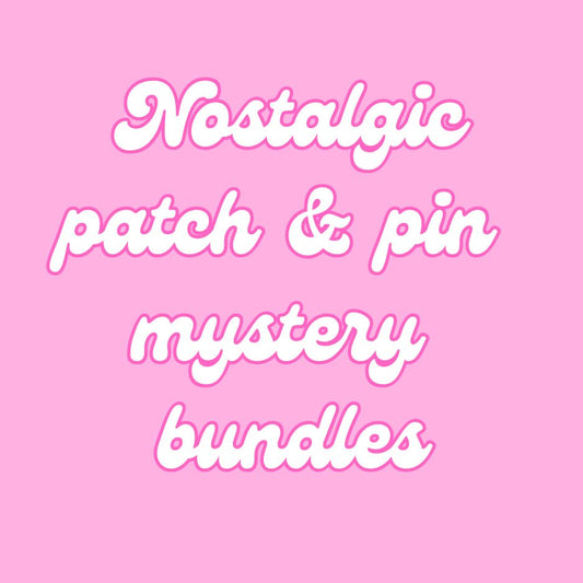 Nostalgic patch and pin mystery bundle
