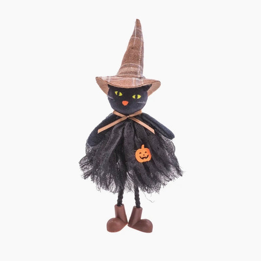 Cat witch halloween hanging ornament