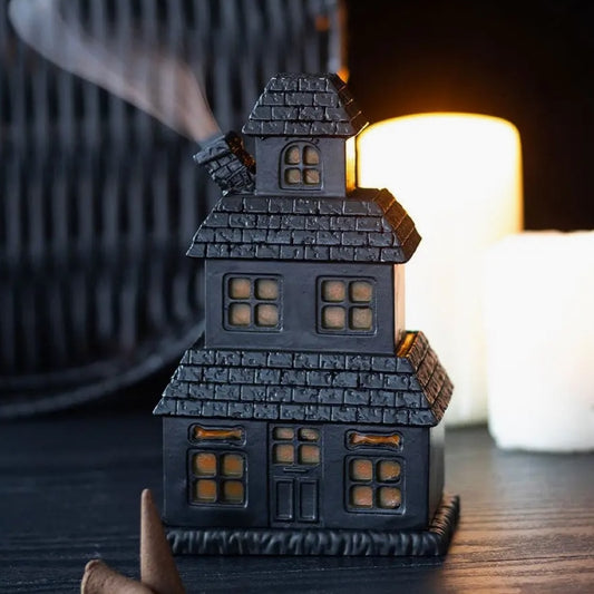 Haunted house incense holder