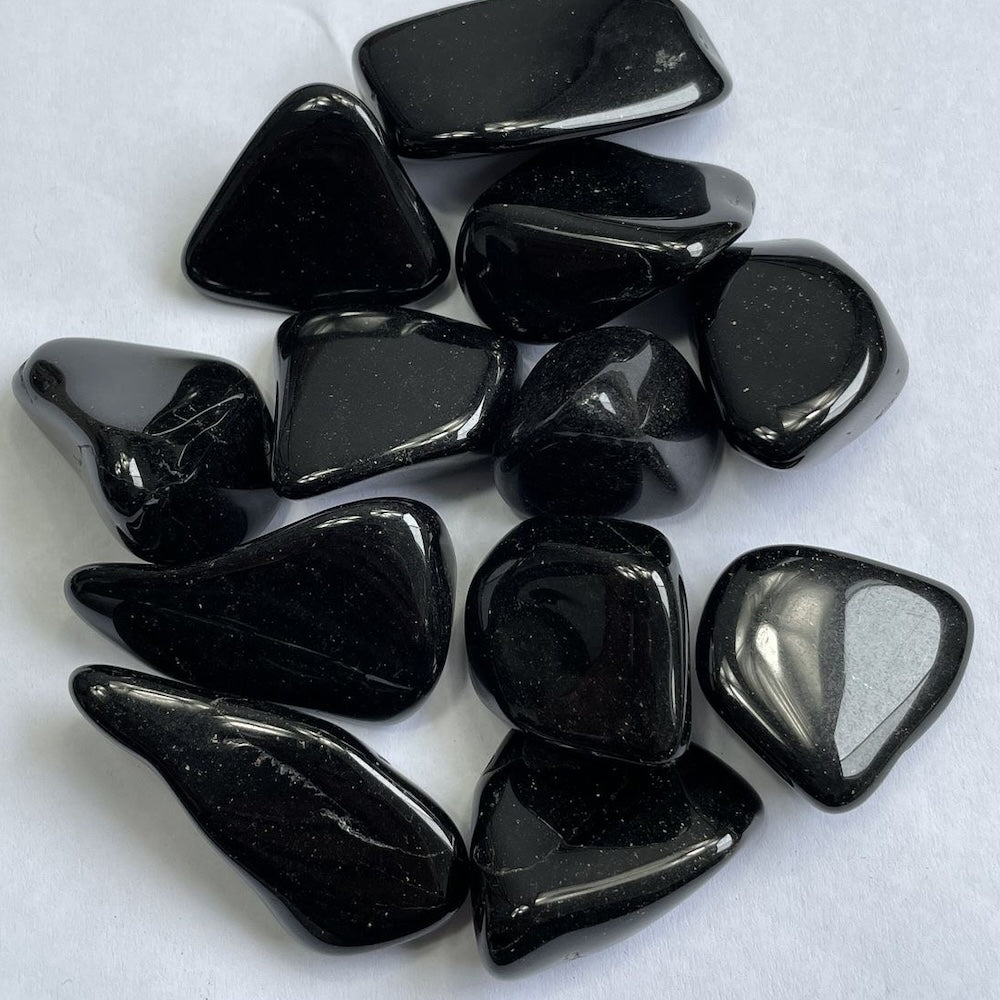 Black tourmaline tumbled