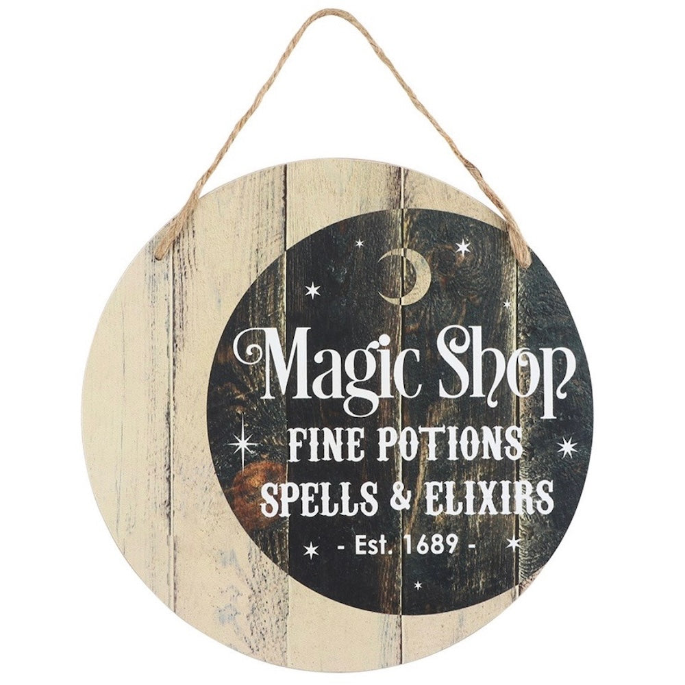 Magic shop round sign