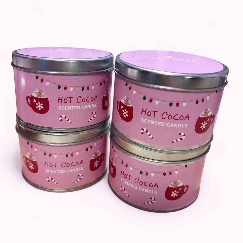 Christmas candle tins