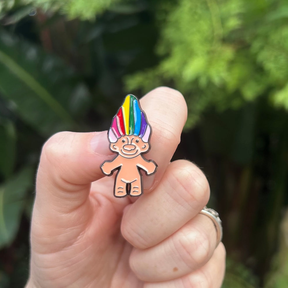 Troll enamel pin – Rock Petal Spirit