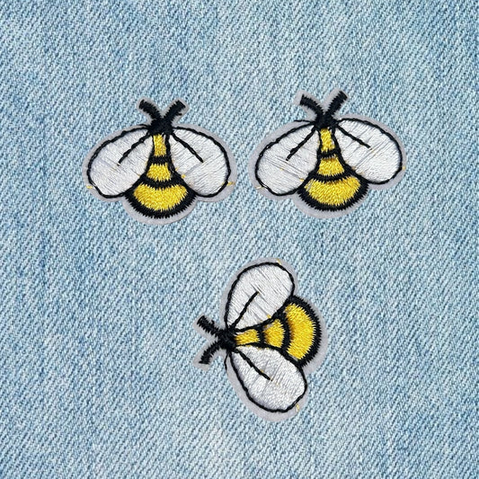 Mini bees embroidery patch