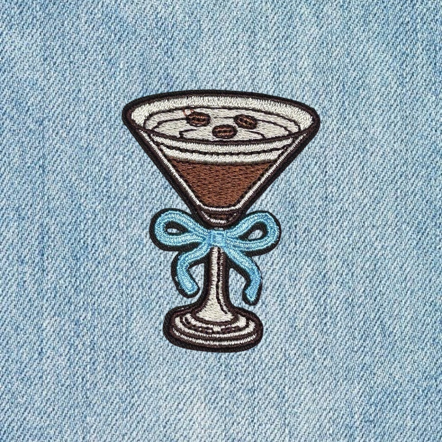 Cocktail embroidery patch