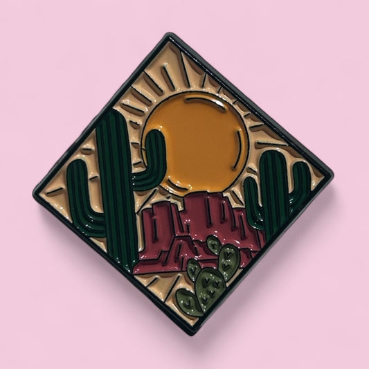 Western enamel pin