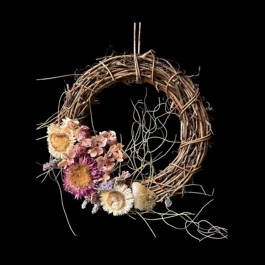 Pink floral wreath