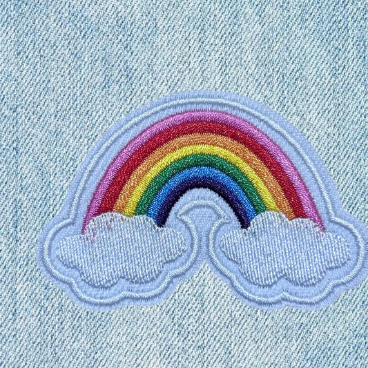 Rainbow embroidery patch