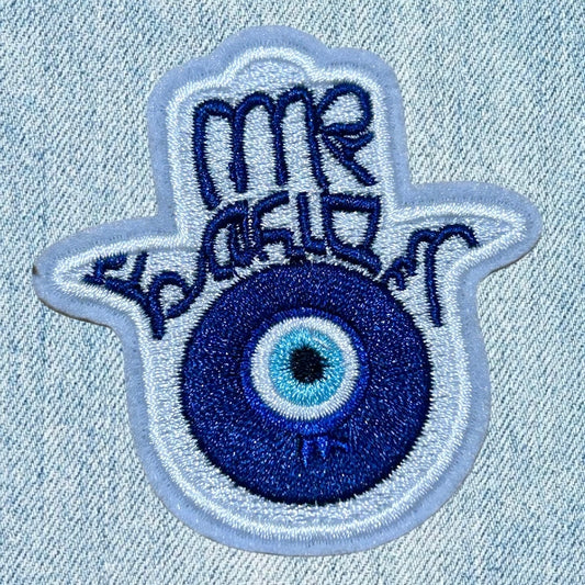Hand evil eye embroidery patch