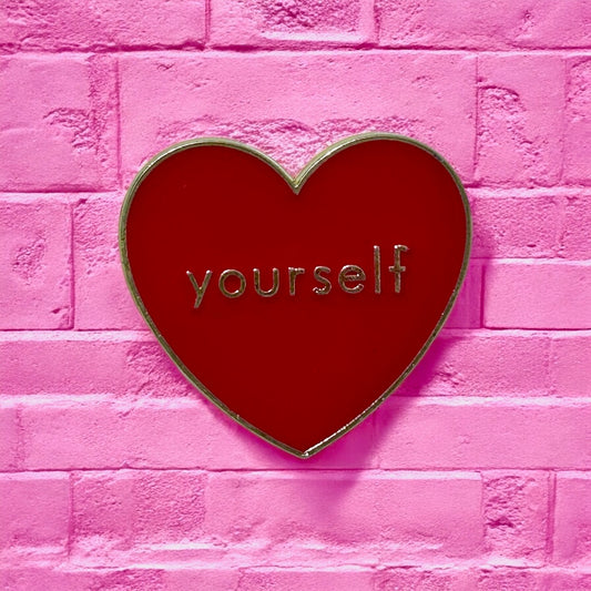 Heart yourself enamel pin