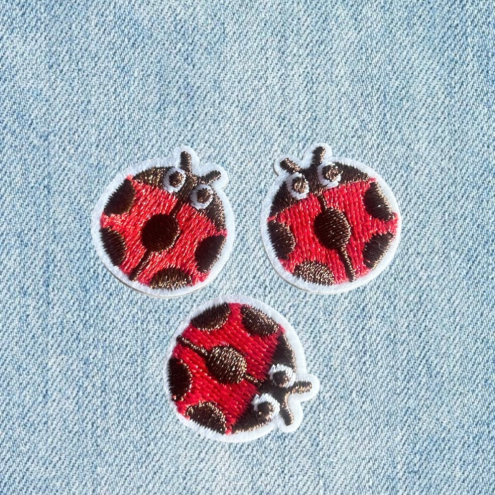 Little lady bugs embroidery patch