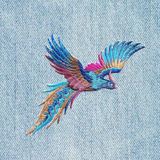 Phoenix bird embroidery patch