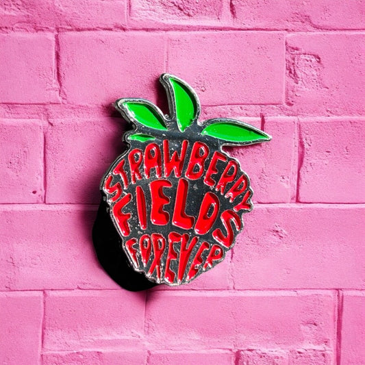 Strawberry fields forever enamel pin