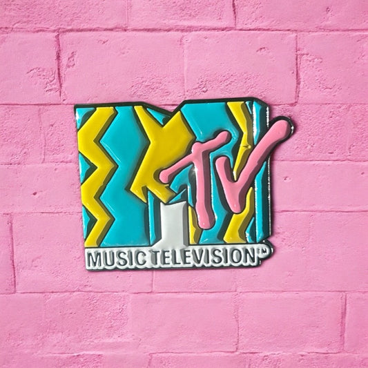 Mtv zigzag enamel pin