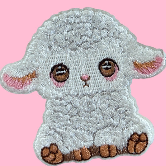 Lamb embroidery patch