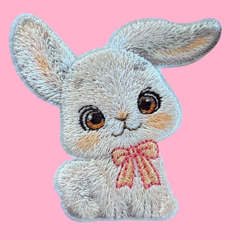 Bunny embroidery patch