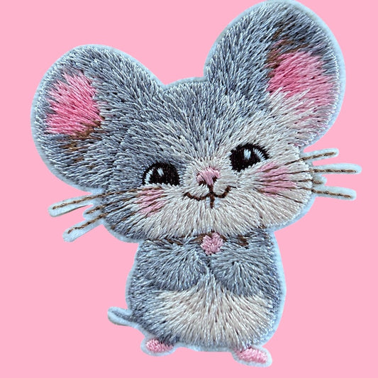 Mouse embroidery patch