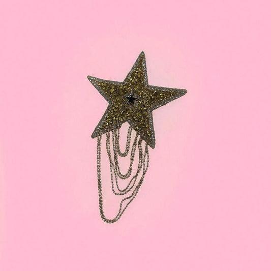 Stars bedazzled embroidery patch