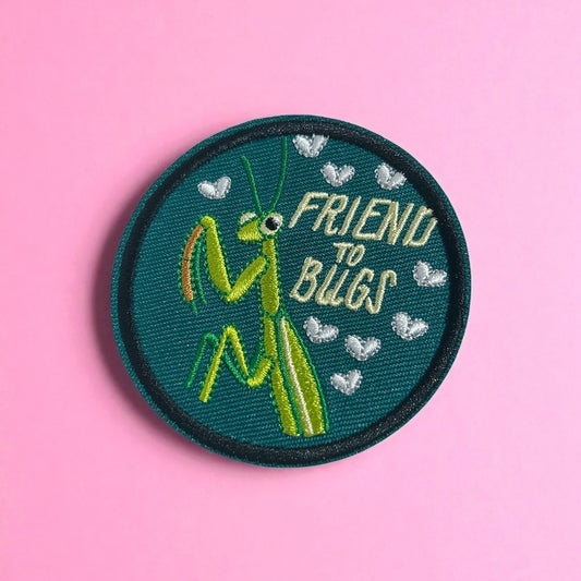 Friend to bugs embroidery patch
