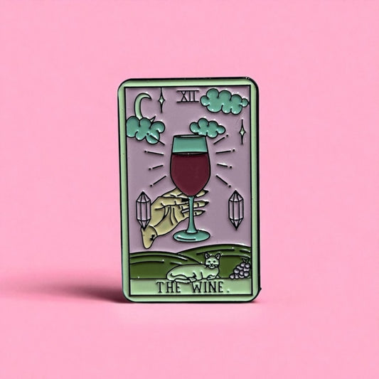 The wine tarot enamel pin