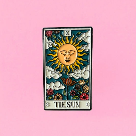 The Sun tarot enamel pin