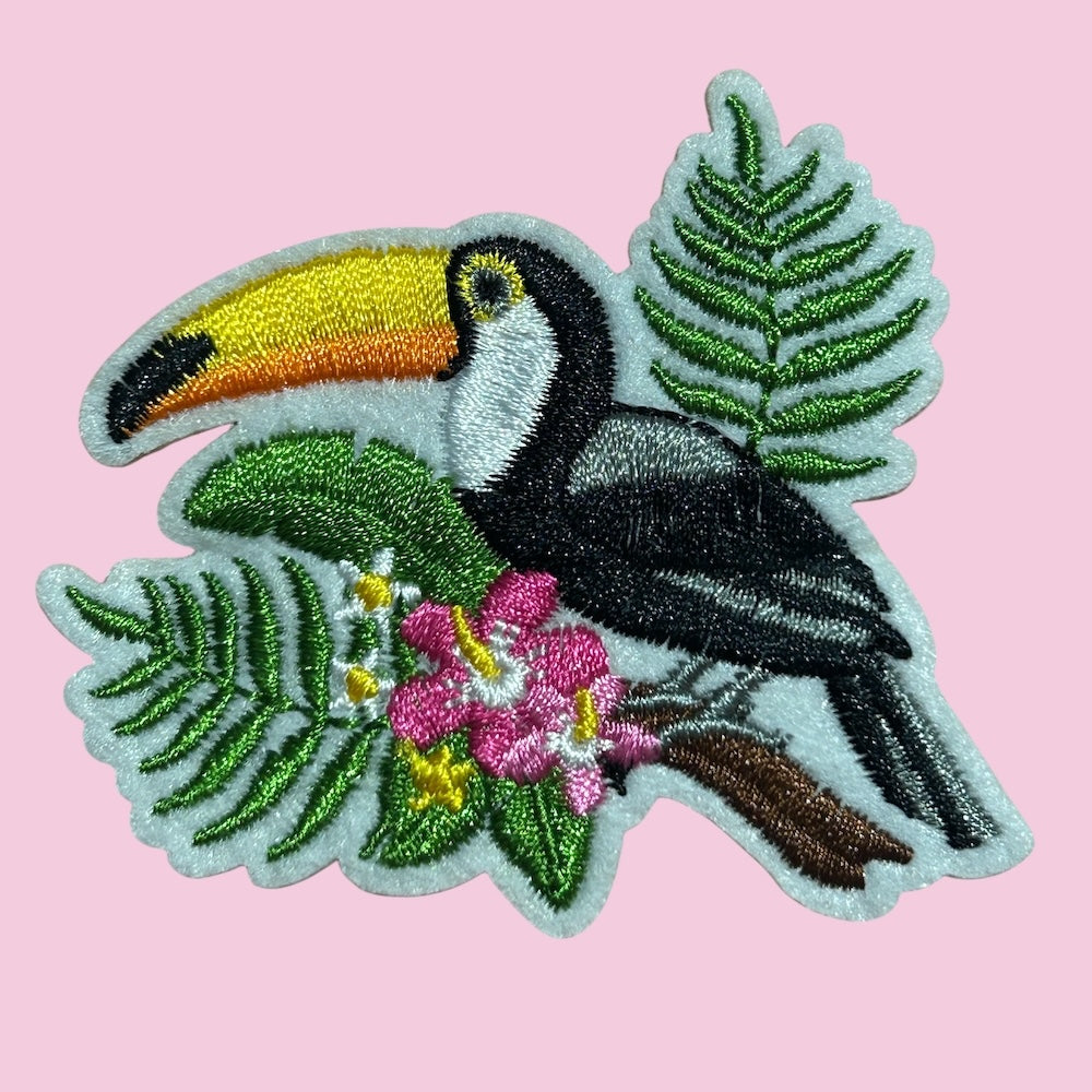 Toucan embroidery patch