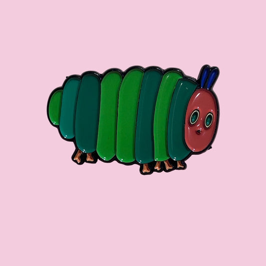 Caterpillar enamel pin