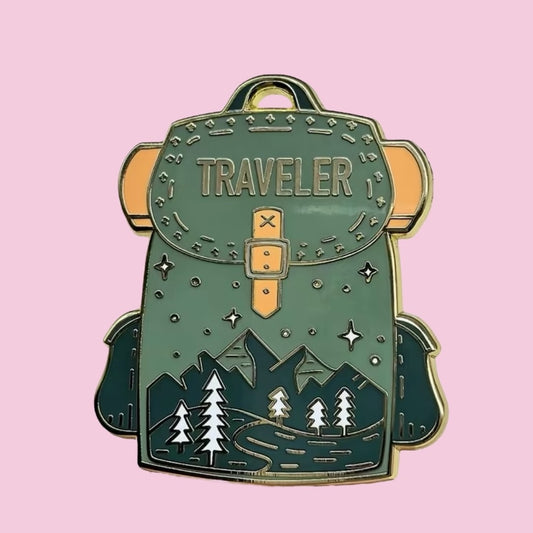 Backpack enamel pin