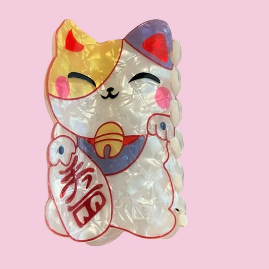 Lucky cat hair clip