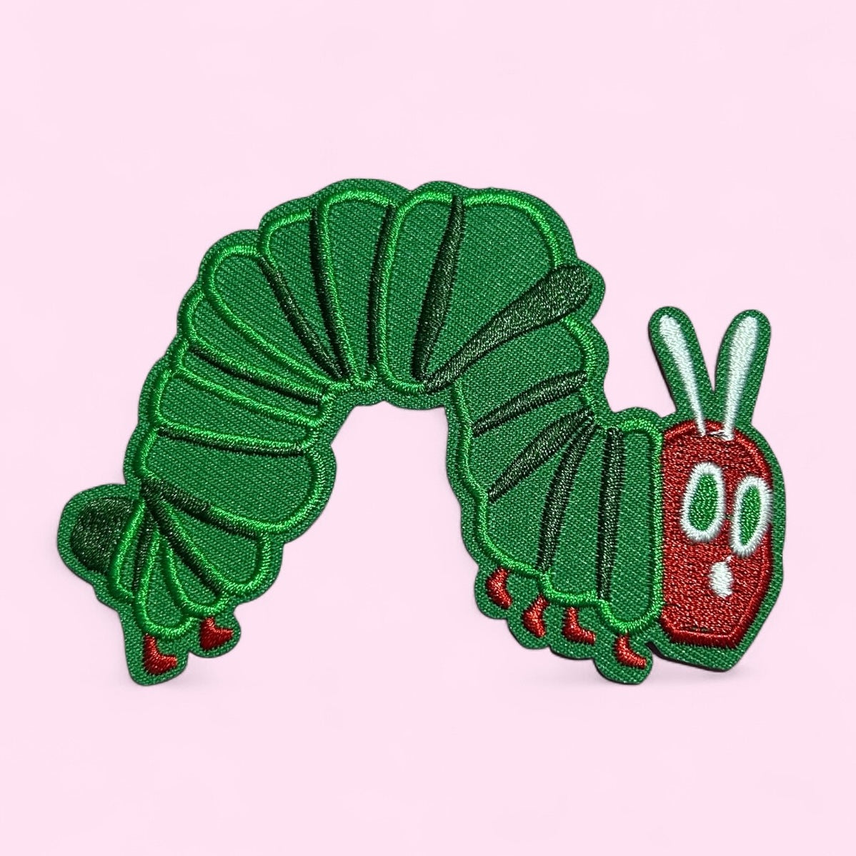 Wriggly caterpillar embroidery patch