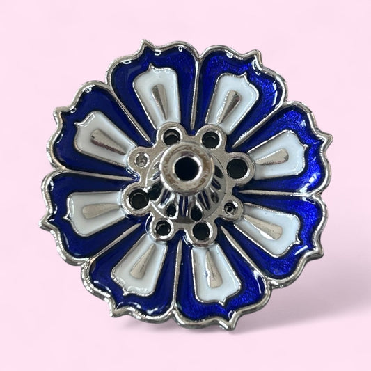 Blue flower incense holder